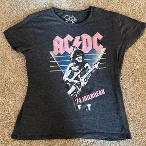 Chaser AC/DC Graphic Tee in Charcoal